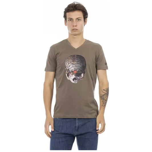 Trussardi Action Elevated Casual Brown V-Neck Tee brown-cotton-t-shirt-8 product-22863-261866835-28-222d8c8e-b75.webp