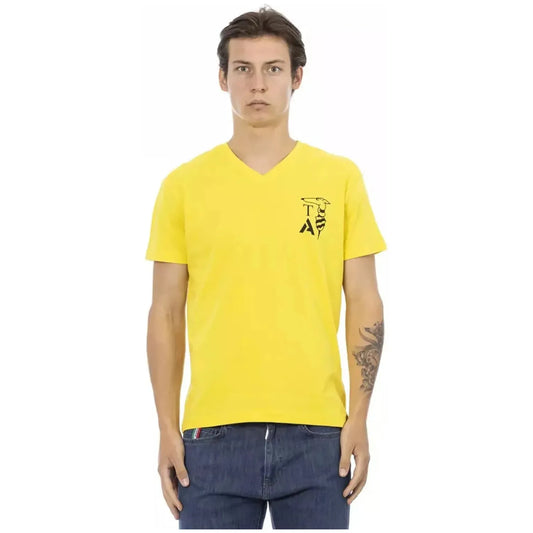 Trussardi Action Vibrant Yellow V-Neck Tee with Chest Print yellow-cotton-t-shirt-6 product-22871-381266723-26-d7a69088-d7f.webp