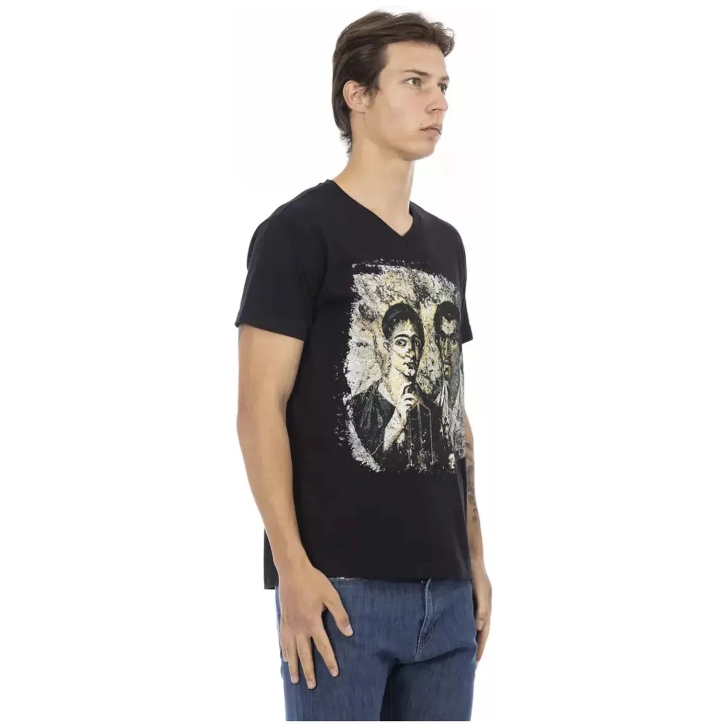 Trussardi Action Elegant V-Neck Tee with Chic Front Print black-cotton-t-shirt-25 product-22883-414356934-22-cb67ca25-945.webp