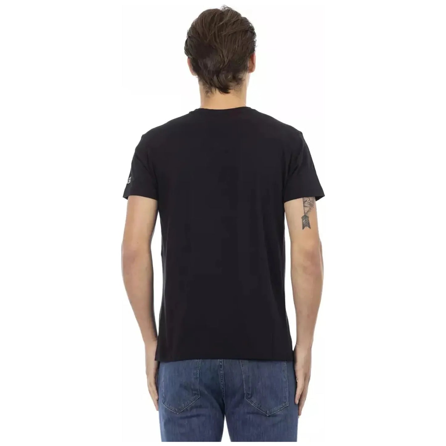 Trussardi Action Elegant V-Neck Tee with Chic Front Print black-cotton-t-shirt-22 product-22889-123460397-20-1dbe36c5-44a.webp
