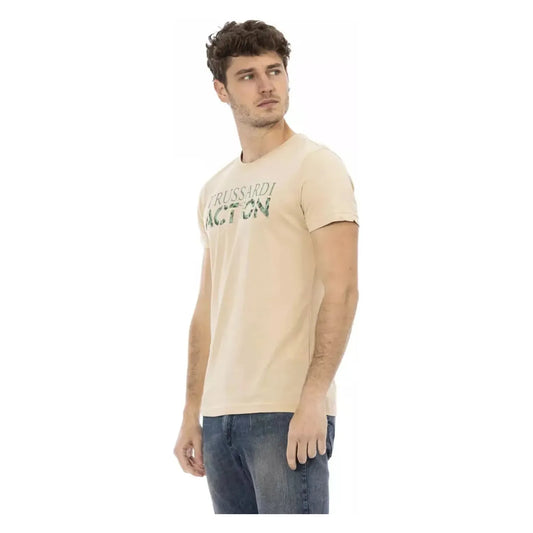 Trussardi Action Elegant Beige Short Sleeve Round Neck Tee beige-cotton-t-shirt-4 product-22896-938829395-17-8e5af88d-069.webp