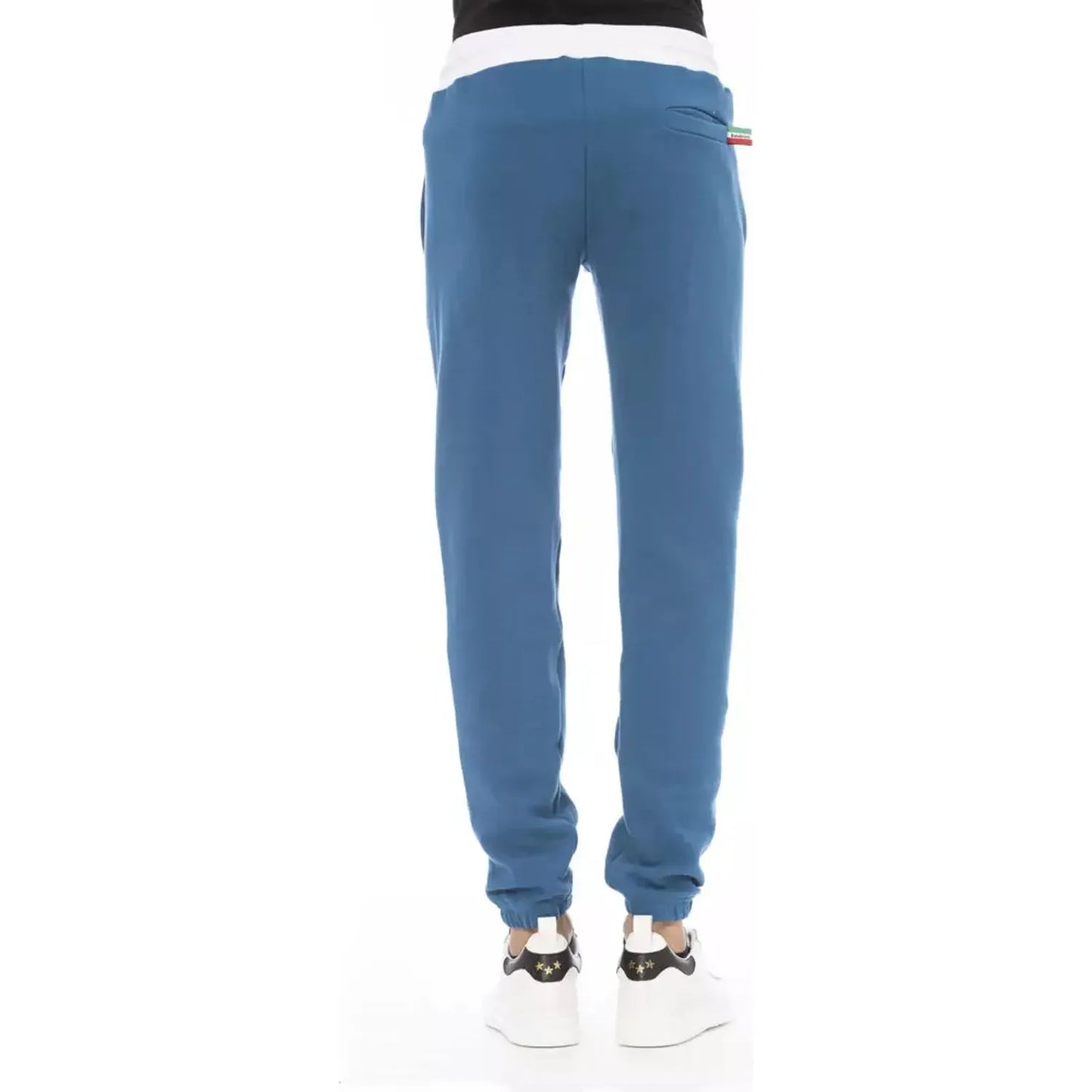 Baldinini Trend Elegant Cotton Fleece Sport Pants blue-cotton-jeans-pant-160