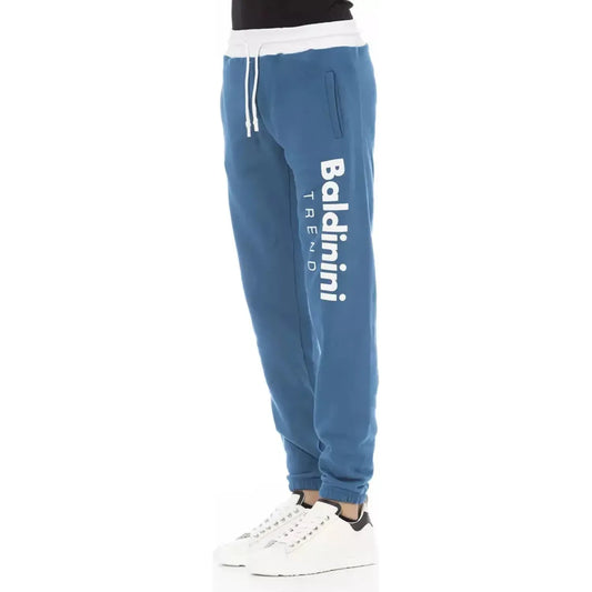 Baldinini Trend Elegant Cotton Fleece Sport Pants blue-cotton-jeans-pant-160