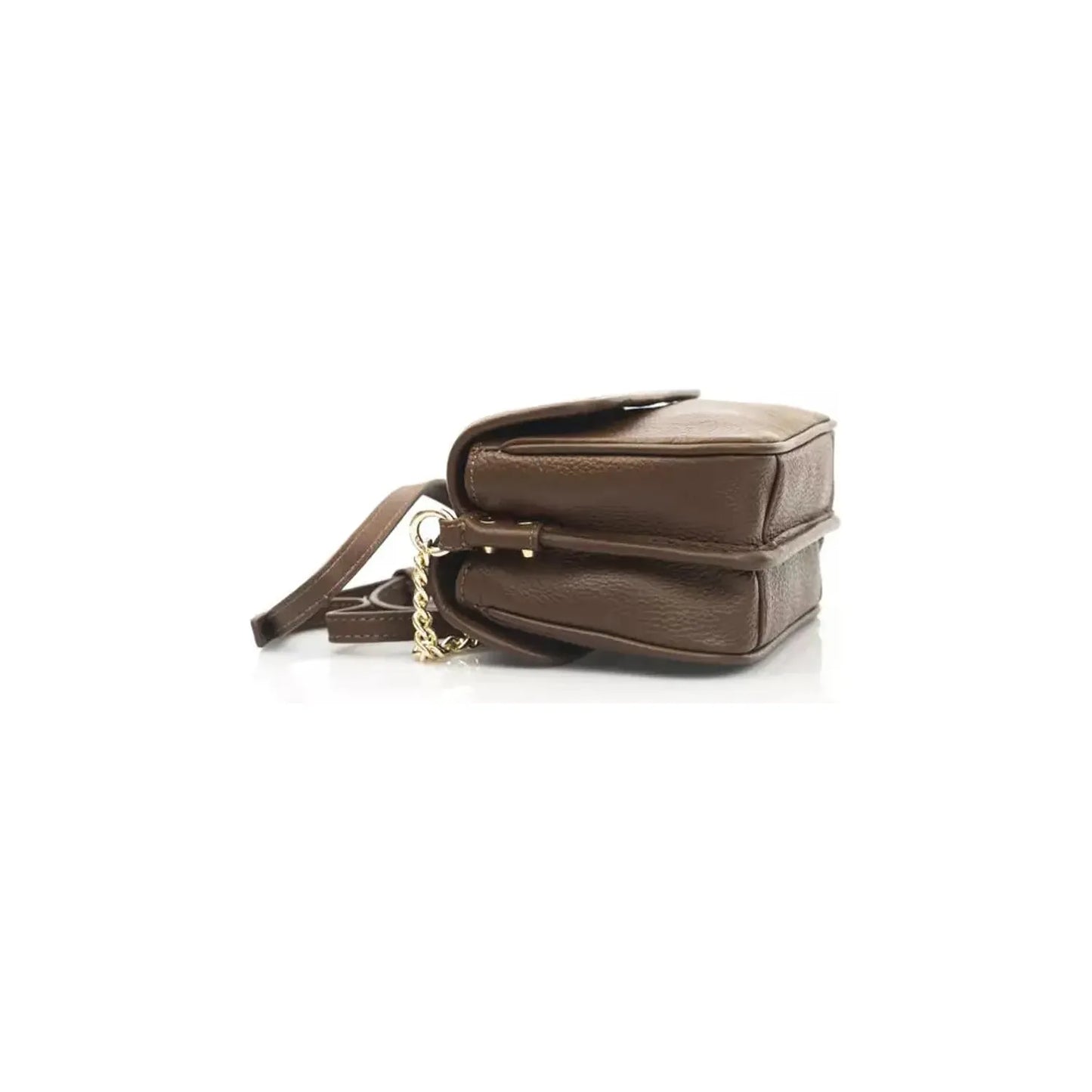 Cerruti 1881 Elegant Double Pocket Leather Crossbody Bag brown-leather-crossbody-bag