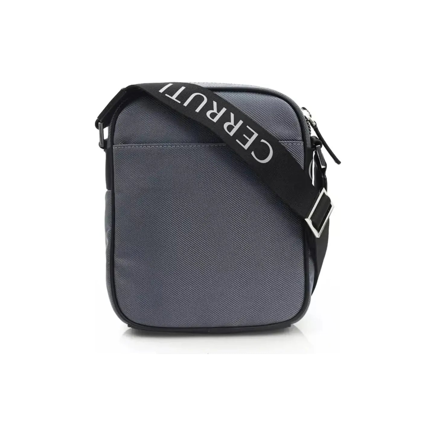 Cerruti 1881 Chic Gray Nylon-Leather Messenger Handbag gray-nylon-messenger-bag