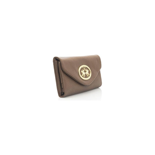 La Martina Elegant Brown Leather Wallet with Flap Closure brown-wallet-1 product-22965-192256648-542a26ec-1d8.jpg