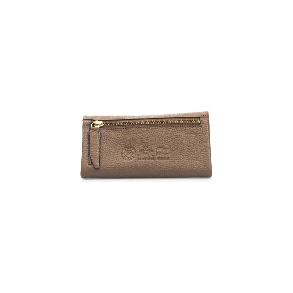La Martina Elegant Brown Leather Wallet with Flap Closure brown-wallet-1