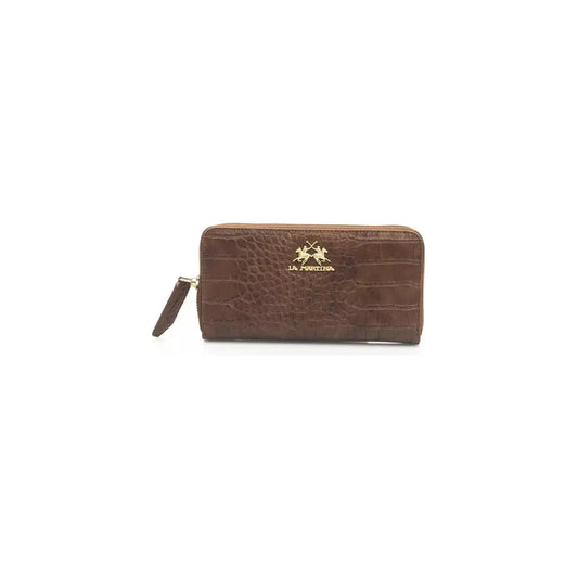 La Martina Elegant Brown Leather Zip Wallet brown-polyurethane-wallet-6 product-22967-560002473-27-2eaa0690-884.webp