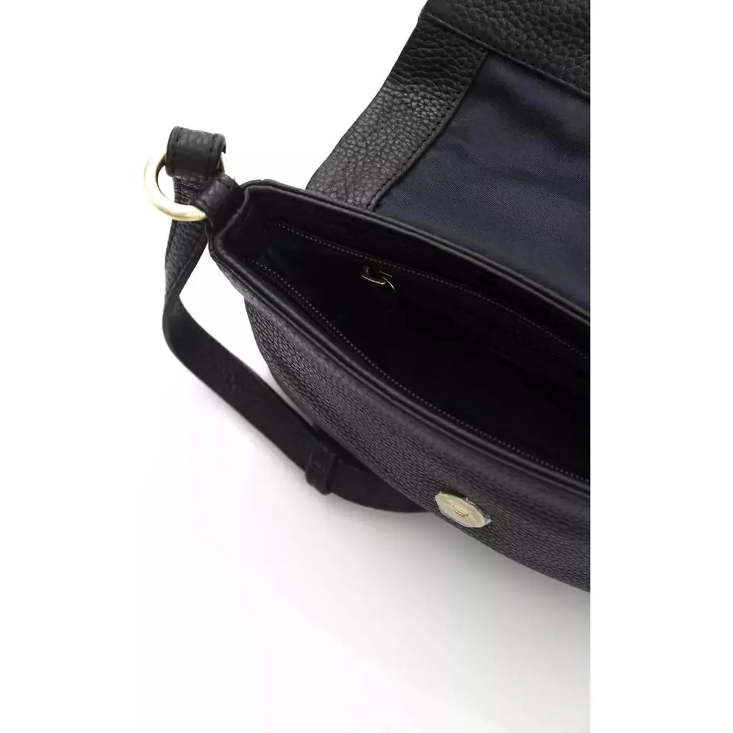La Martina Elegant Leather Crossbody Bag black-crossbody-bag-2