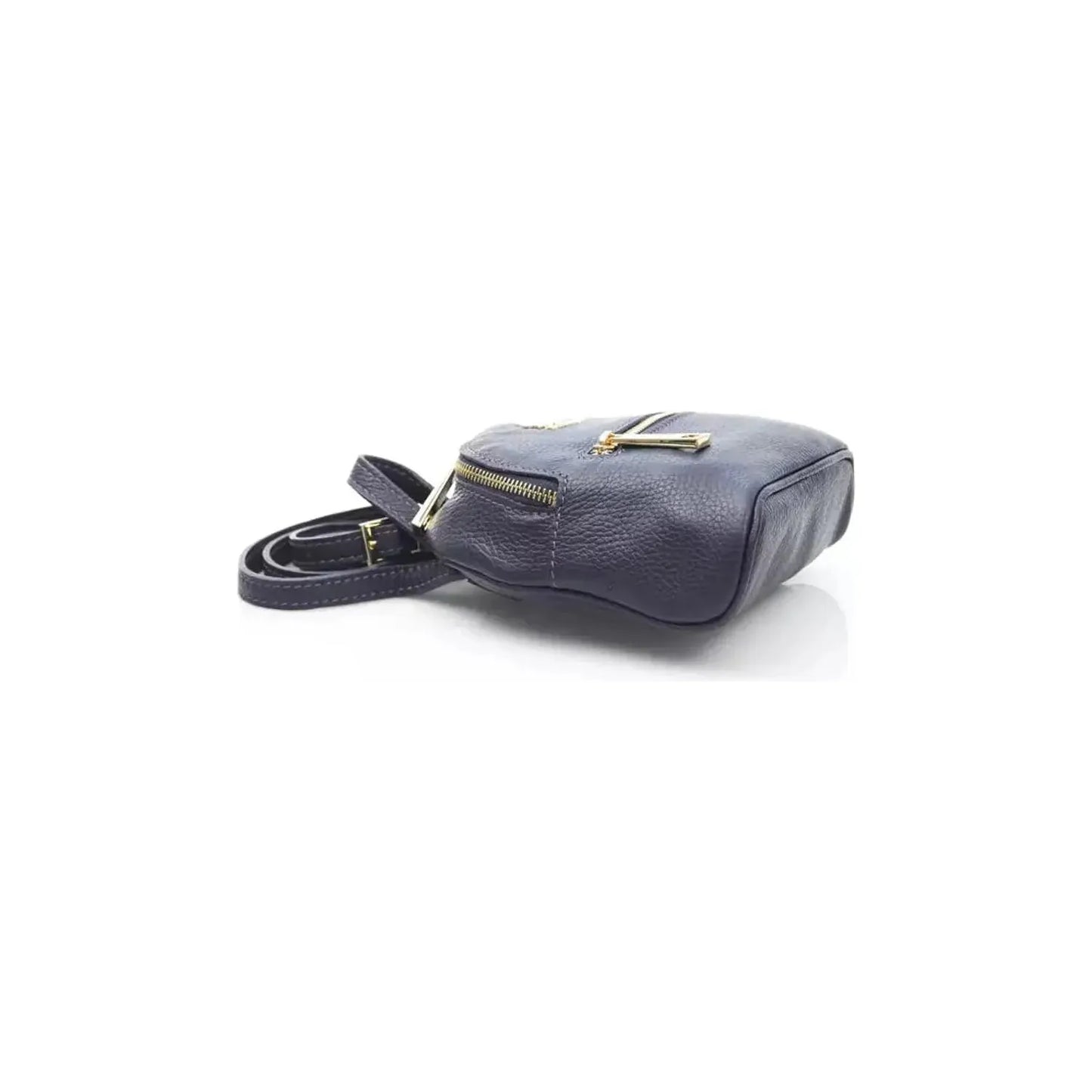 La Martina Elegant Purple Leather Messenger Bag violet-messenger-bag