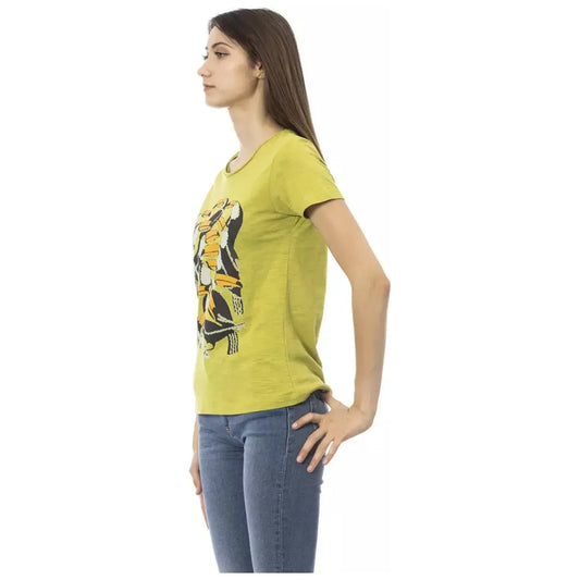 Trussardi Action Elegant Green Tee with Chic Front Print green-cotton-tops-t-shirt-13 product-23044-27898840-24-9b921e41-ea8.webp