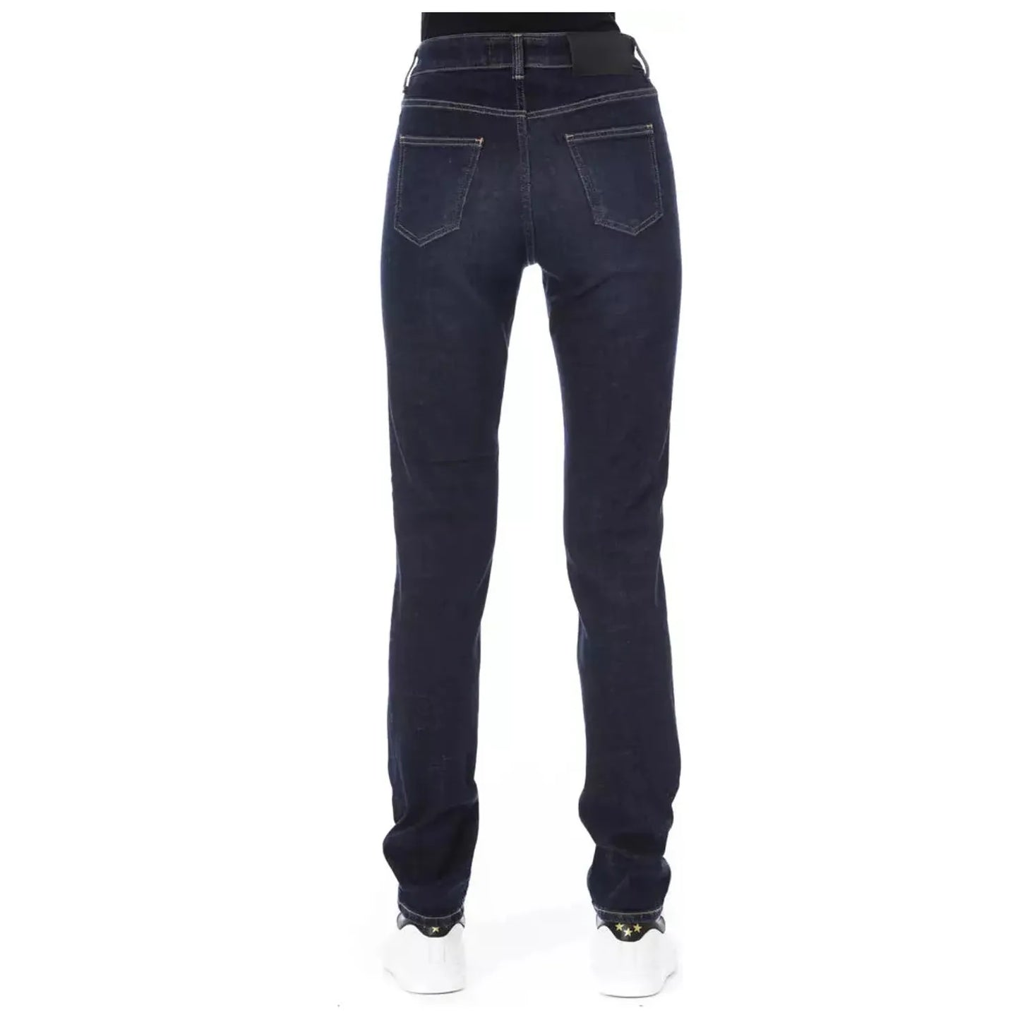 Baldinini Trend Chic Tricolor Pocket Designer Jeans blue-cotton-jeans-pant-148