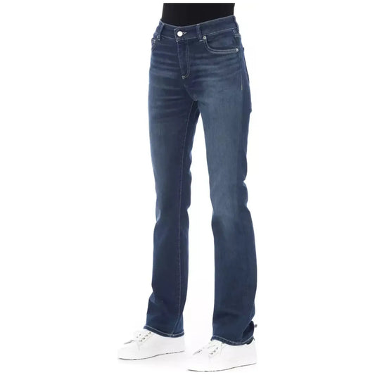 Baldinini Trend Tricolor Accent Designer Jeans blue-cotton-jeans-pant-75