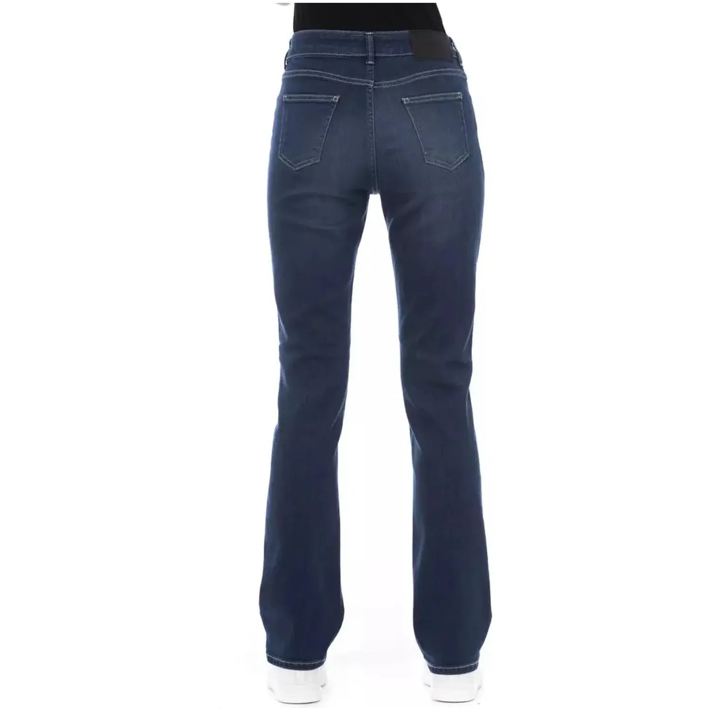 Baldinini Trend Tricolor Accent Designer Jeans blue-cotton-jeans-pant-75