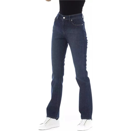 Baldinini Trend Tricolor Pocket Regular Jeans With Chic Detailing blue-cotton-jeans-pant-91