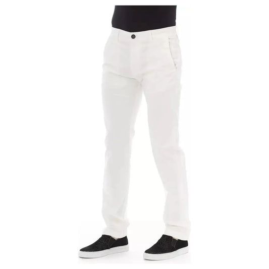 Baldinini Trend Elegant White Chino Trousers for Men white-cotton-jeans-pant-15