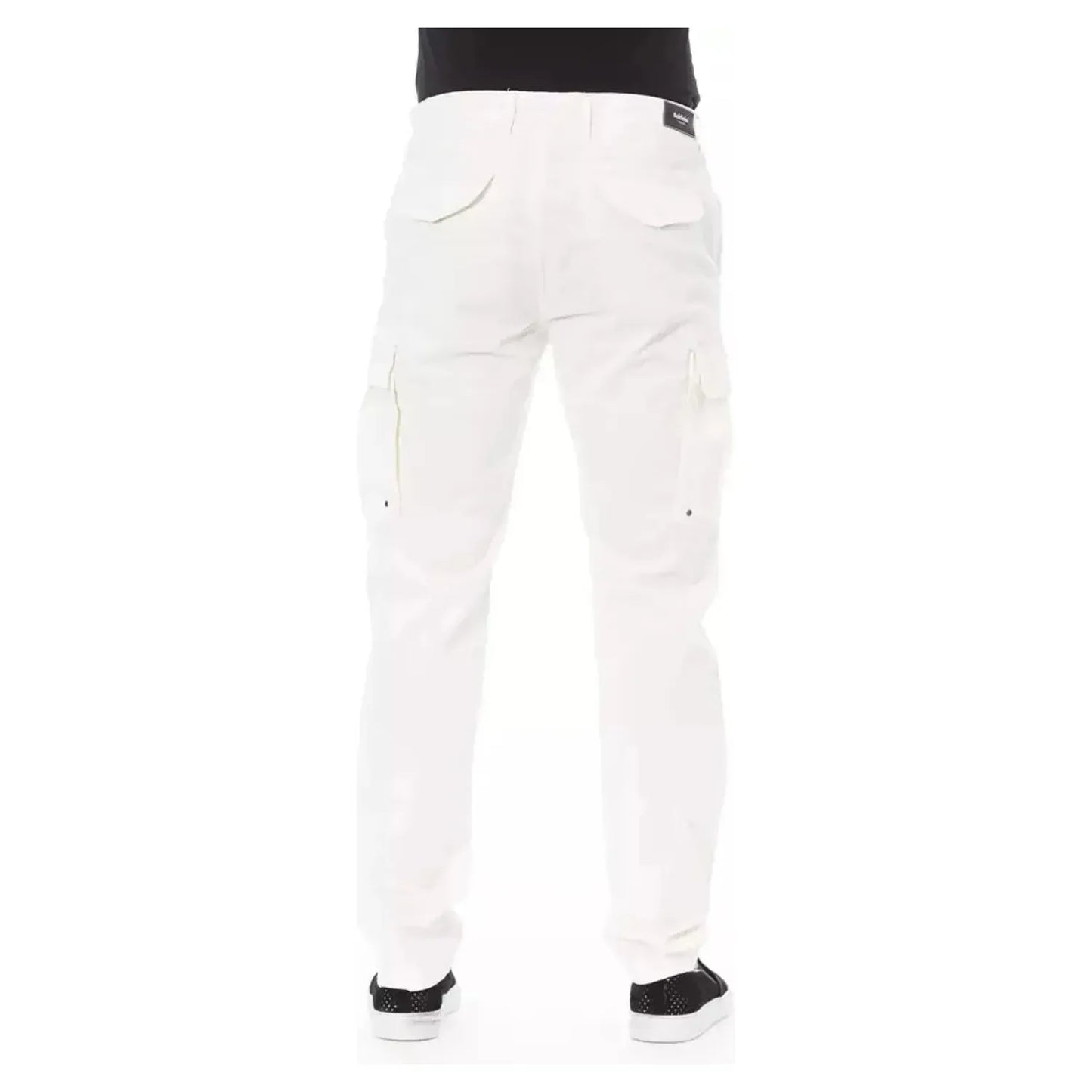 Baldinini Trend Chic White Cargo Trousers - Tailored Fit & Stretch white-cotton-jeans-pant-12