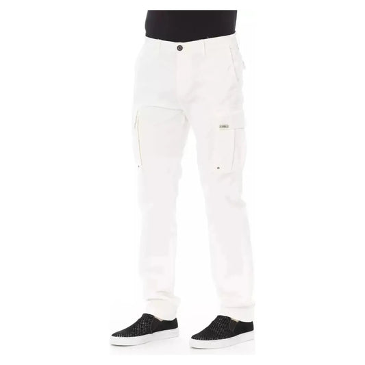 Baldinini Trend Chic White Cargo Trousers - Tailored Fit & Stretch white-cotton-jeans-pant-12