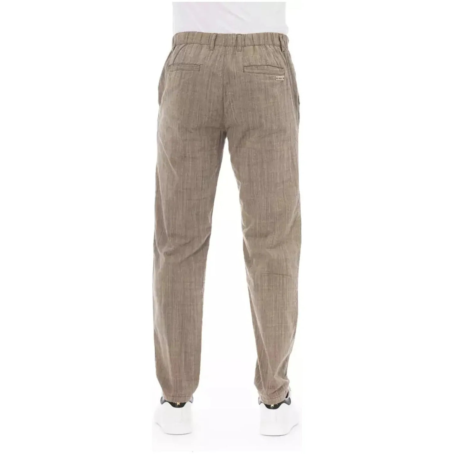 Baldinini Trend Elegant Beige Chino Trousers for Men beige-cotton-jeans-pant-43