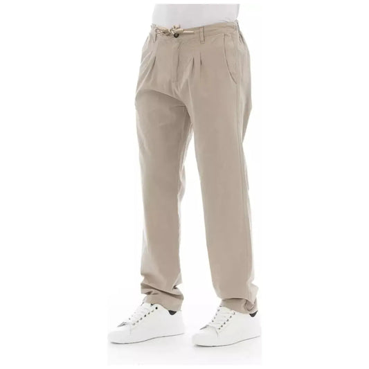 Baldinini Trend Chic Beige Chino Trousers for Men beige-cotton-jeans-pant-20