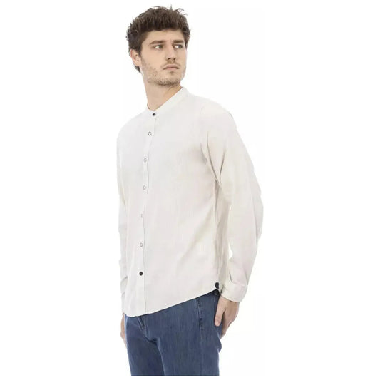 Baldinini TrendChic Mandarin Collar White Shirt for MenMcRichard Designer Brands£89.00