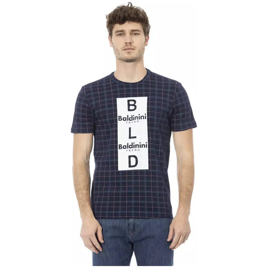 Baldinini TrendElegant Blue Cotton T-Shirt with Front PrintMcRichard Designer Brands£69.00