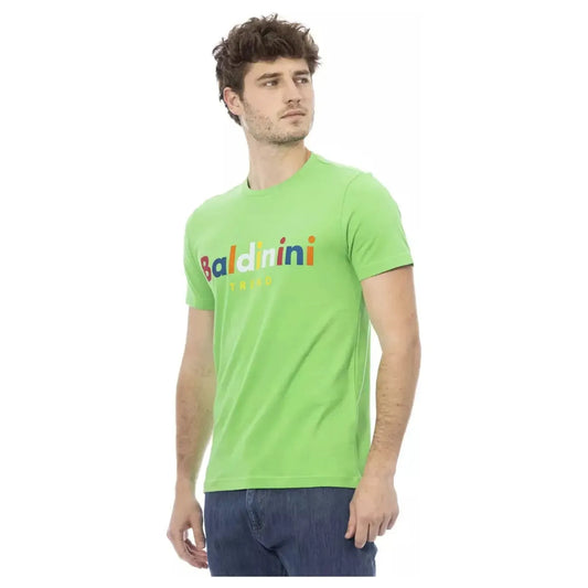 Baldinini Trend Emerald Envy: Chic Round Neck Tee green-cotton-t-shirt-8