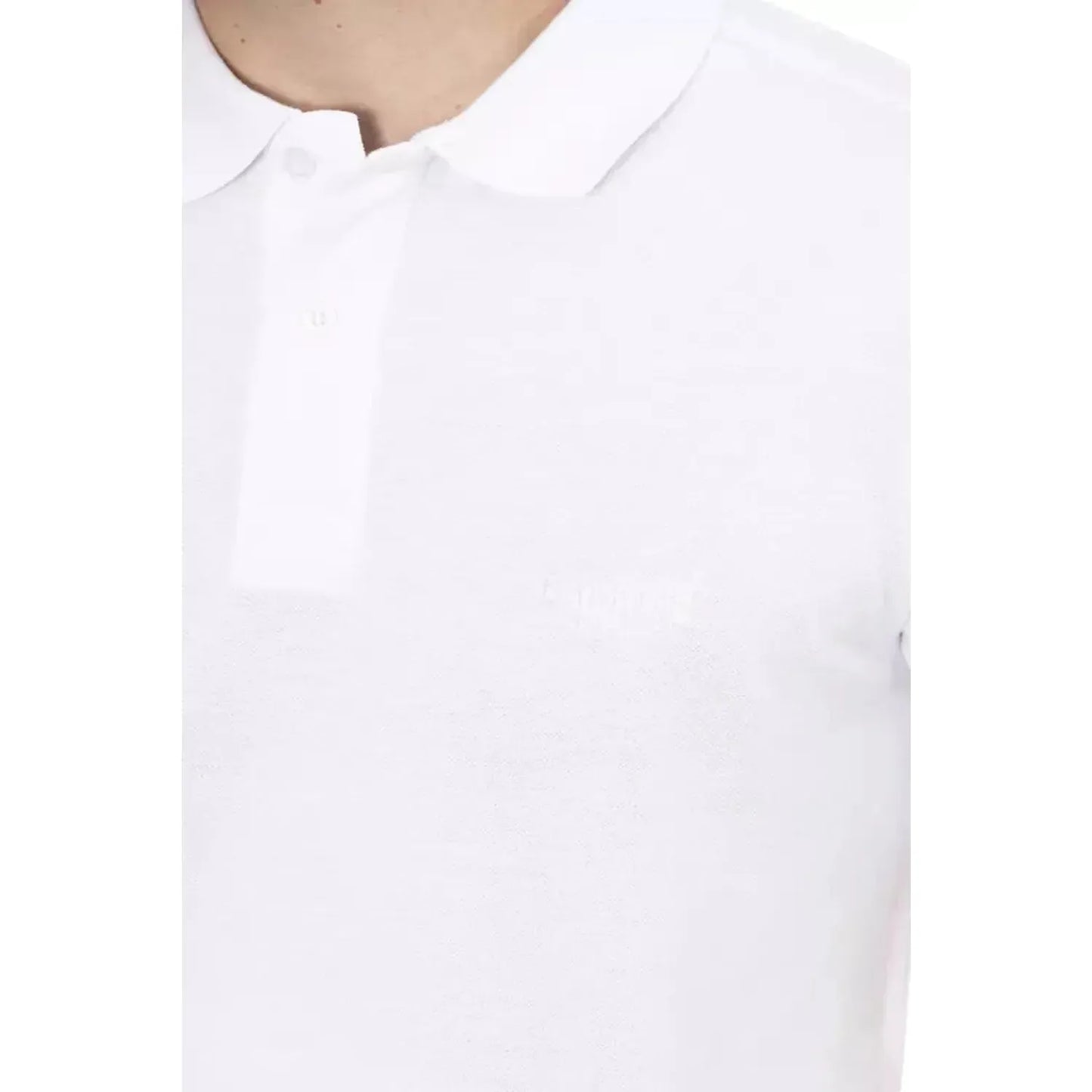 Baldinini Trend Elegant White Cotton Polo Shirt white-cotton-polo-shirt-19