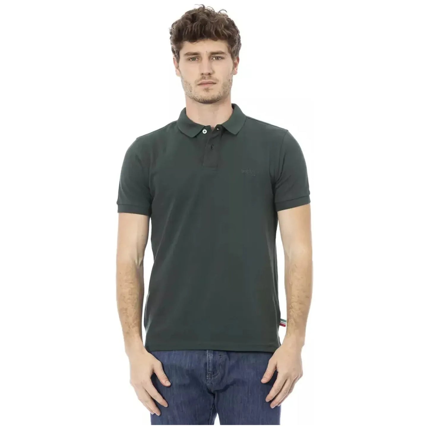 Baldinini Trend Chic Embroidered Cotton Polo Shirt in Green green-cotton-polo-shirt-17