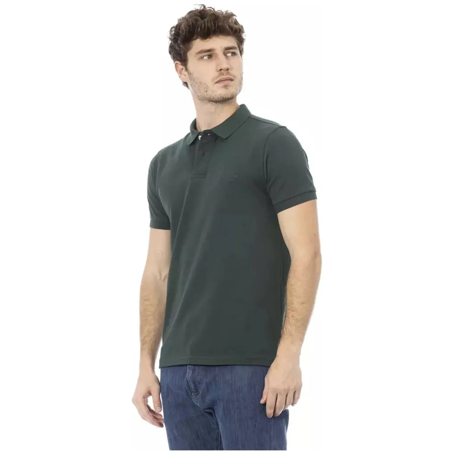 Baldinini Trend Chic Embroidered Cotton Polo Shirt in Green green-cotton-polo-shirt-17