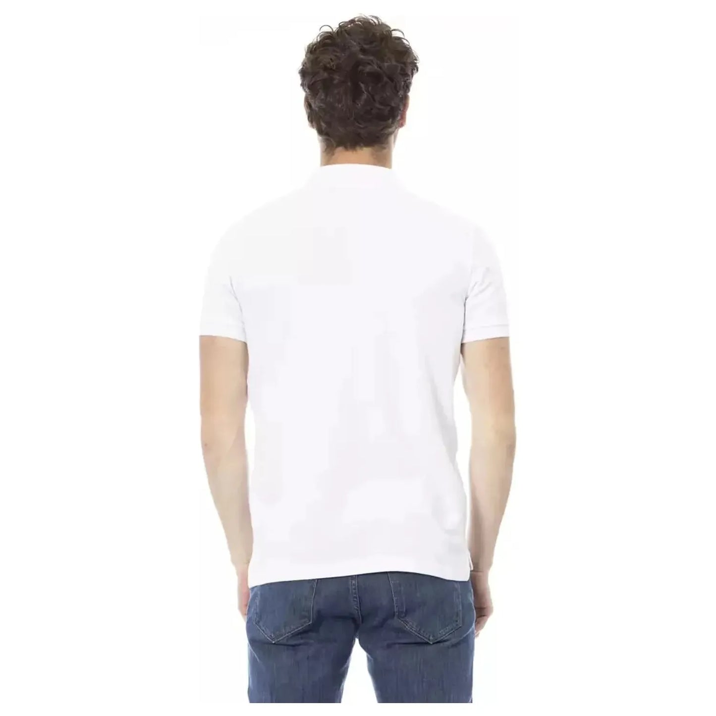 Baldinini Trend Elegant White Cotton Polo Shirt white-cotton-polo-shirt-15