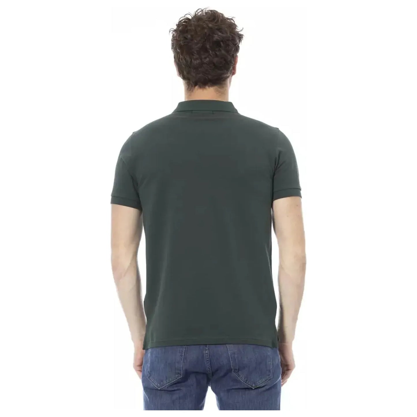 Baldinini Trend Chic Green Embroidered Polo Shirt green-cotton-polo-shirt-16