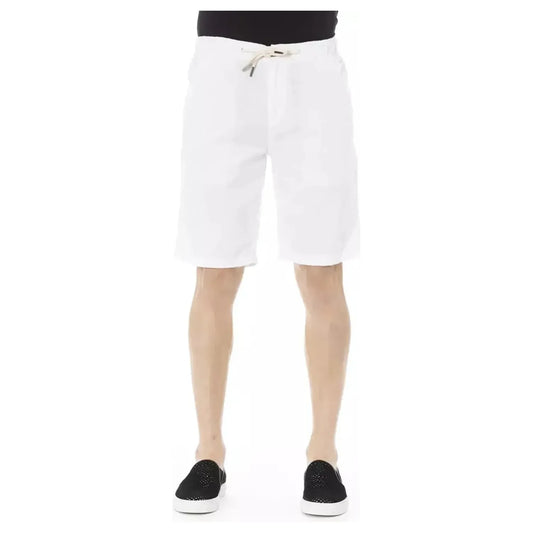 Baldinini Trend Elegant White Cotton Bermuda Shorts white-cotton-short-4
