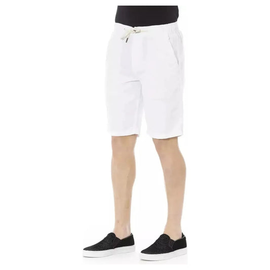 Baldinini Trend Elegant White Cotton Bermuda Shorts white-cotton-short-4