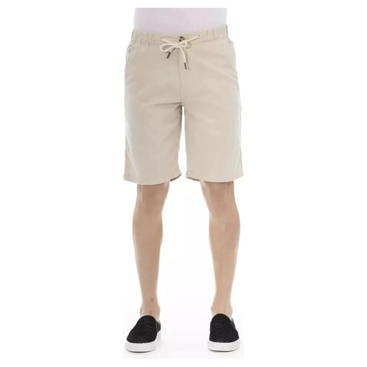 Baldinini Trend Beige Cotton Bermuda Shorts with Drawstring Closure beige-cotton-short-7