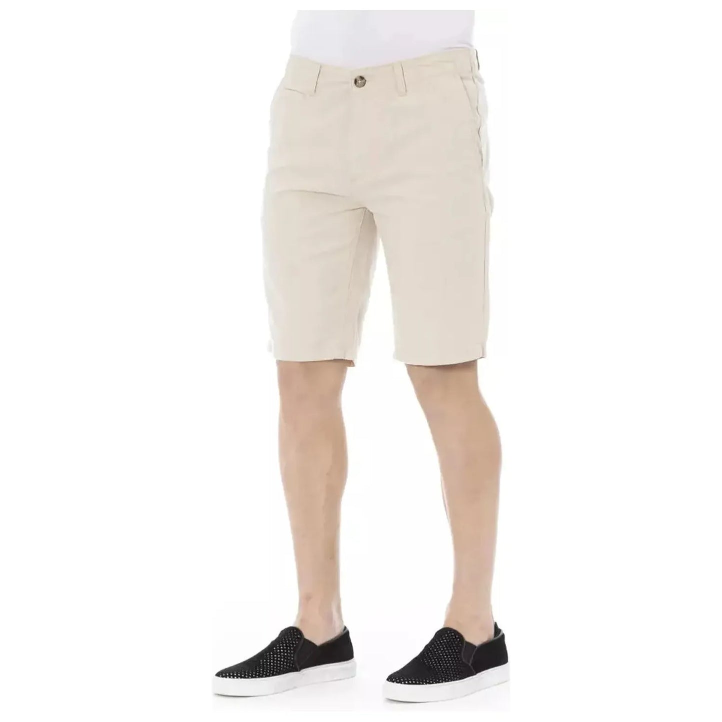 Baldinini Trend Beige Cotton Bermuda Shorts beige-cotton-short-3
