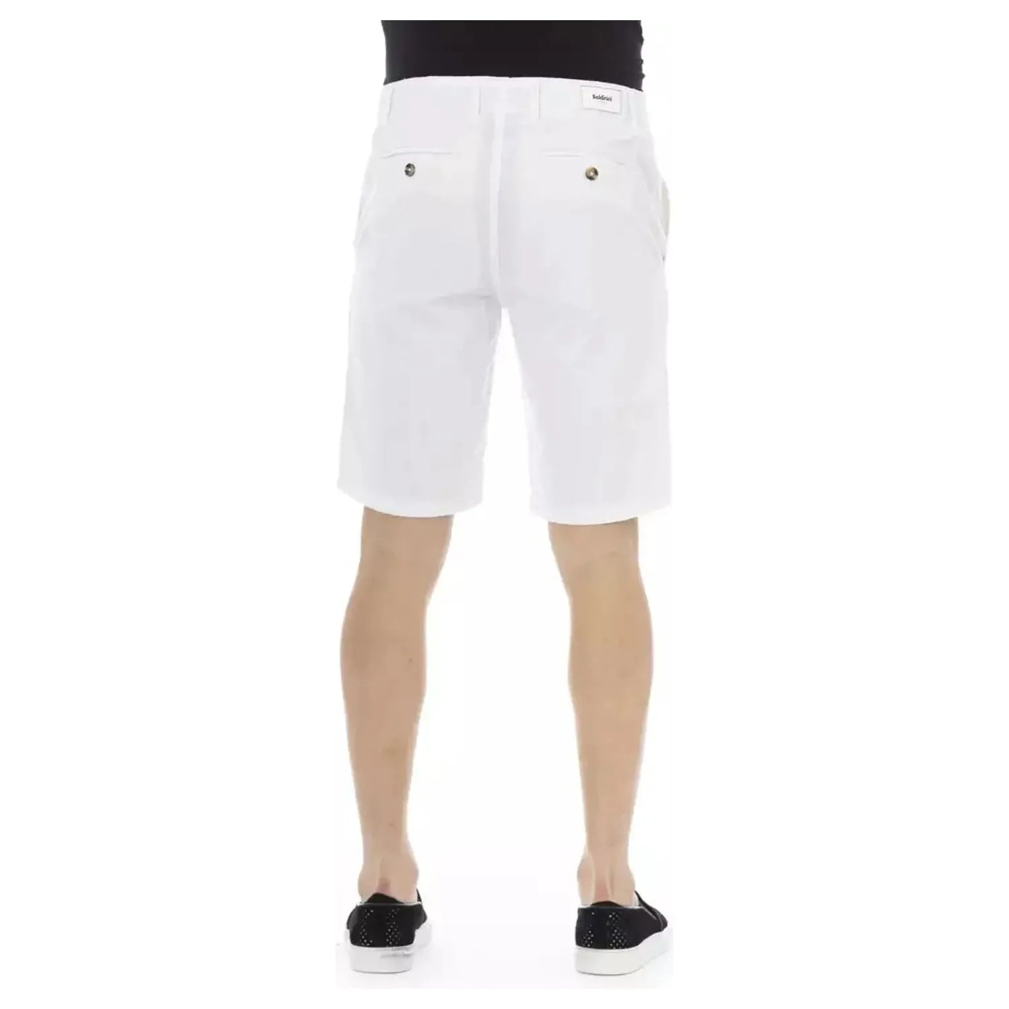 Baldinini Trend Elegant White Bermuda Shorts for Men white-cotton-short-7
