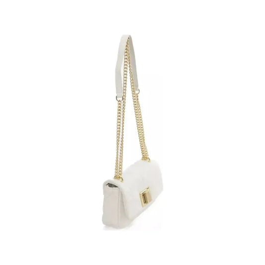 Baldinini Trend Chic White Leather Shoulder Flap Bag white-polyethylene-shoulder-bag-2