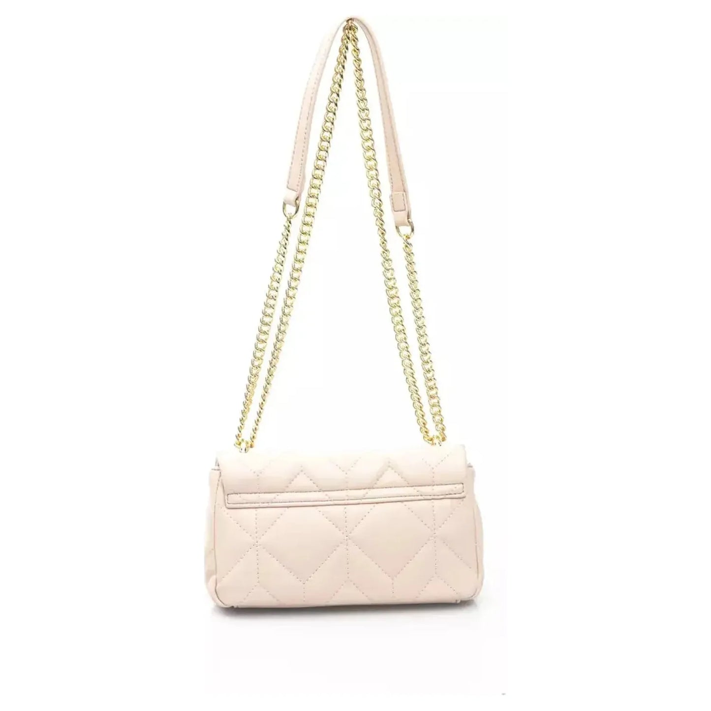Baldinini Trend Chic Pink Shoulder Bag with Golden Accents pink-polyurethane-shoulder-bag-1