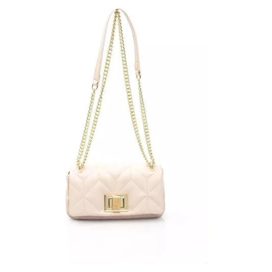 Baldinini Trend Chic Pink Shoulder Bag with Golden Accents pink-polyurethane-shoulder-bag-1