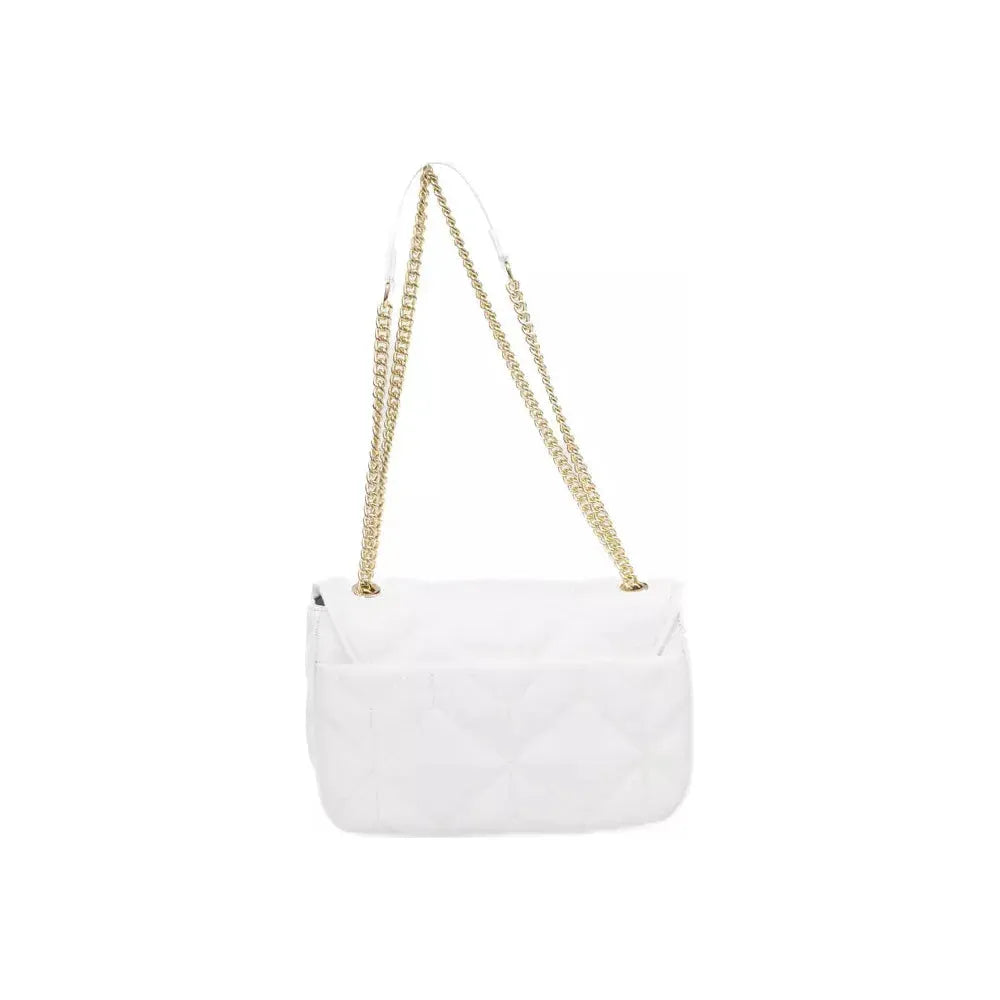 Baldinini Trend Elegant White Flap Shoulder Bag with Gold Accents white-polyethylene-shoulder-bag-5