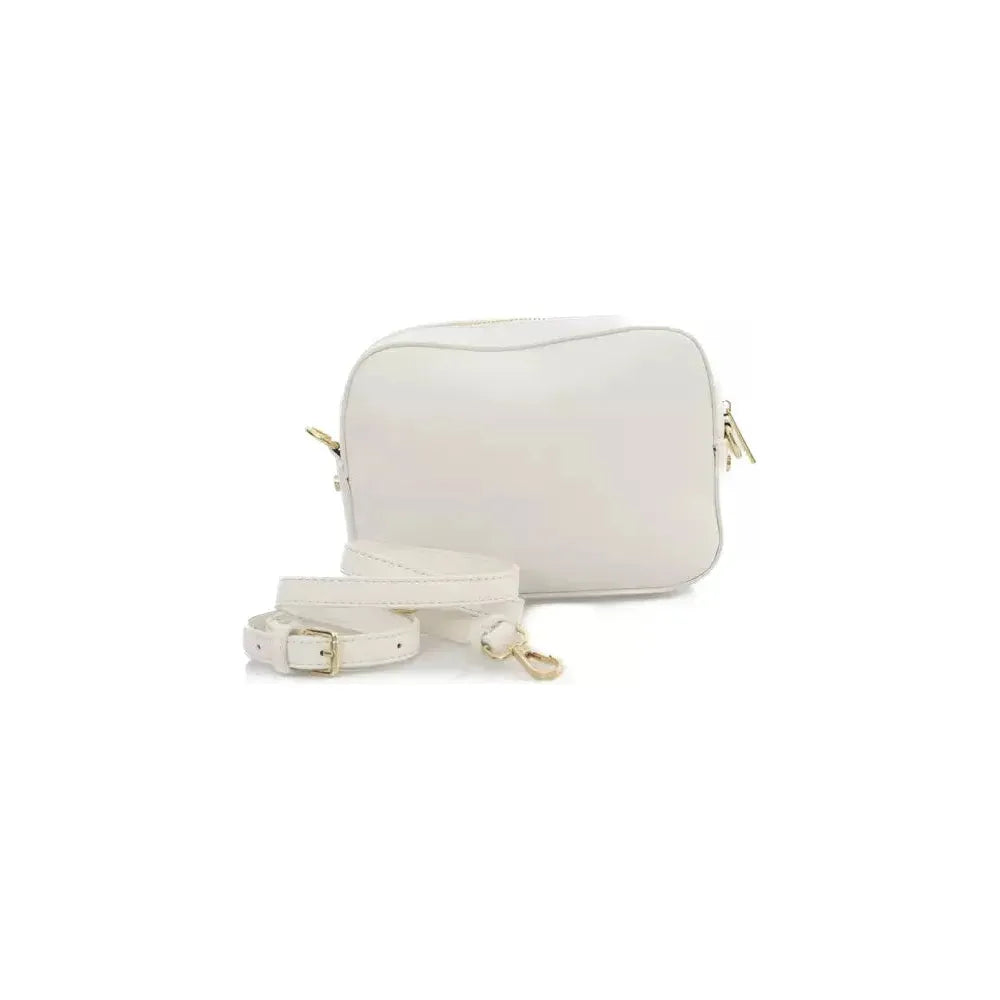 Baldinini Trend Elegant Golden-Detailed White Shoulder Bag white-polyurethane-shoulder-bag-4