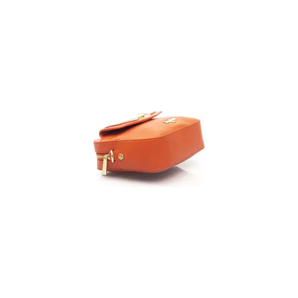 Baldinini Trend Exquisite Red Shoulder Zip Bag with Golden Details red-polyethylene-shoulder-bag-2