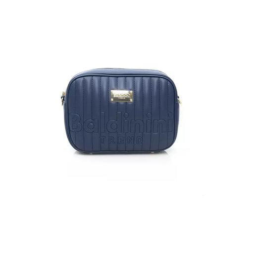 Baldinini Trend Elegant Blue Shoulder Bag with Golden Accents blue-polyethylene-shoulder-bag-2