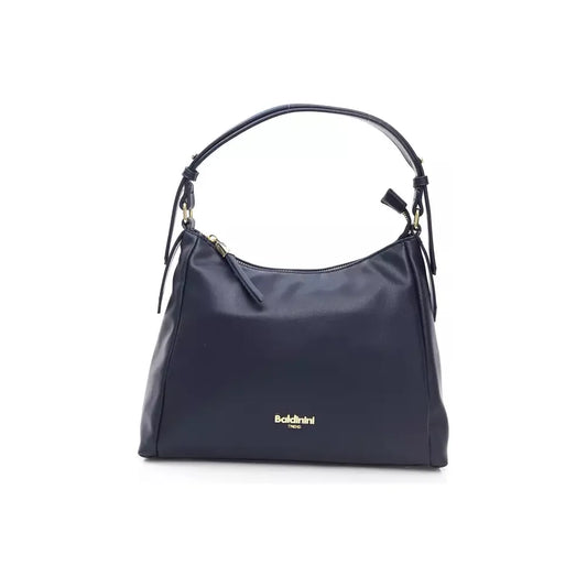 Baldinini Trend Elegant Blue Shoulder Bag with Golden Detailing blue-polyethylene-handbag