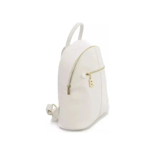 Baldinini Trend Chic White Backpack with Golden Accents white-polyethylene-backpack product-23289-142789911-538724bd-7c3.webp