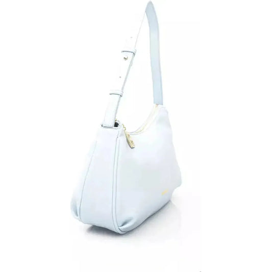Baldinini Trend Elegant Light Blue Shoulder Bag with Golden Accents light-blue-polyurethane-shoulder-bag-2