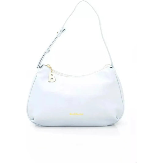Baldinini Trend Elegant Light Blue Shoulder Bag with Golden Accents light-blue-polyurethane-shoulder-bag-2