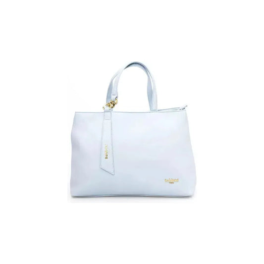 Baldinini Trend Elegant Light Blue Shoulder Bag with Golden Accents light-blue-polyethylene-handbag