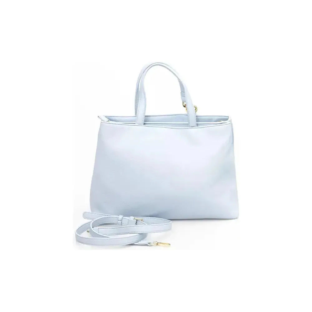 Baldinini Trend Elegant Light Blue Shoulder Bag with Golden Accents light-blue-polyethylene-handbag